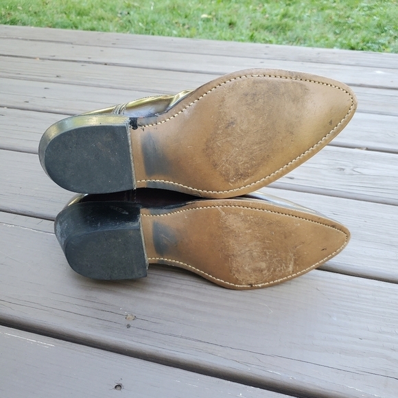 Vintage 80s Laredo Distressed Brown Leather Western Cowboy Motorcycle Work Boots - Picture 7 of 8